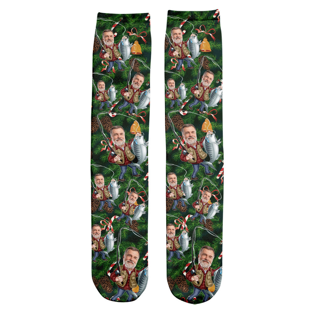 Passionné de pêche - Chaussettes de pêche personnalisées