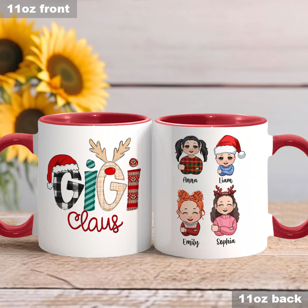 Gigi Claus - Personalized Grandma Accent Mug