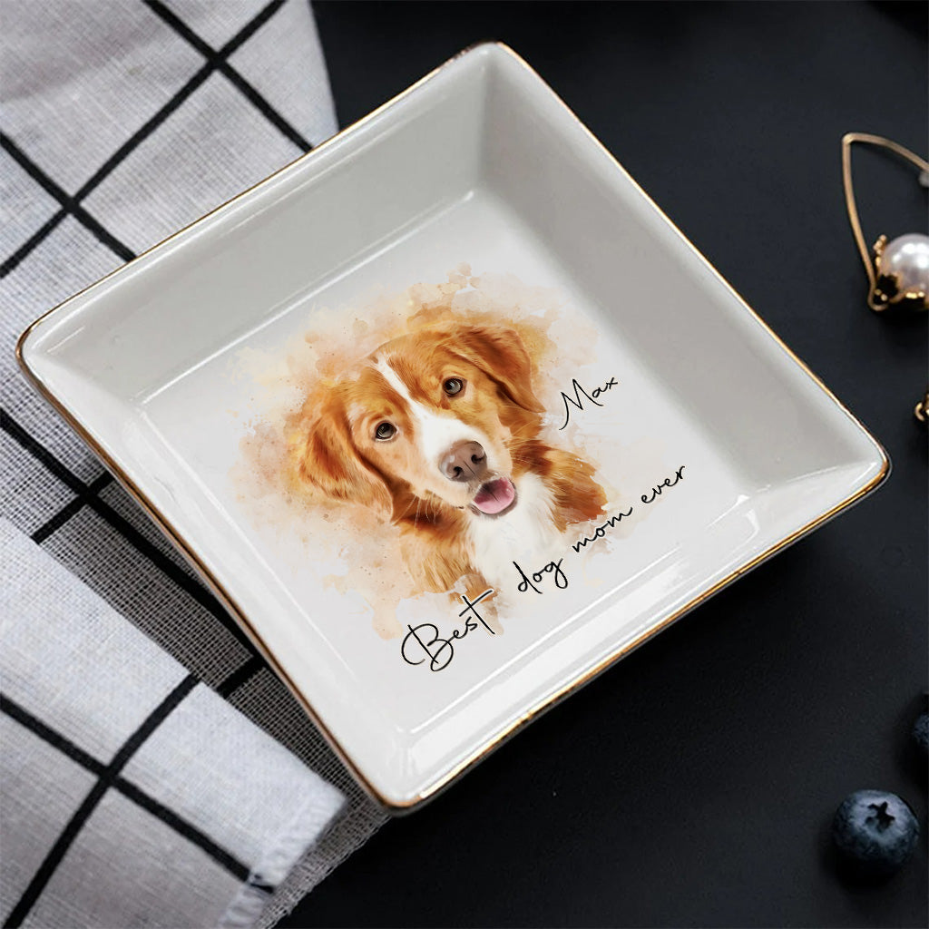 Best Dog Mom / Cat Mom Ever - Gift for dog lovers, cat lover - Personalized Jewelry Dish