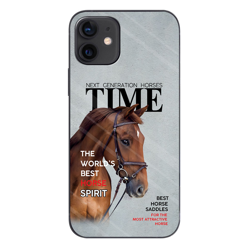 Couvertures de magazines - Étui de téléphone personnalisé avec motif cheval