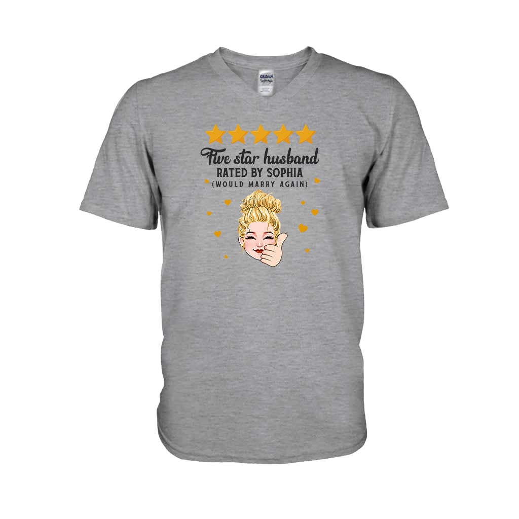 T-shirt et sweat à capuche personnalisés « Mari et Femme Cinq Étoiles »