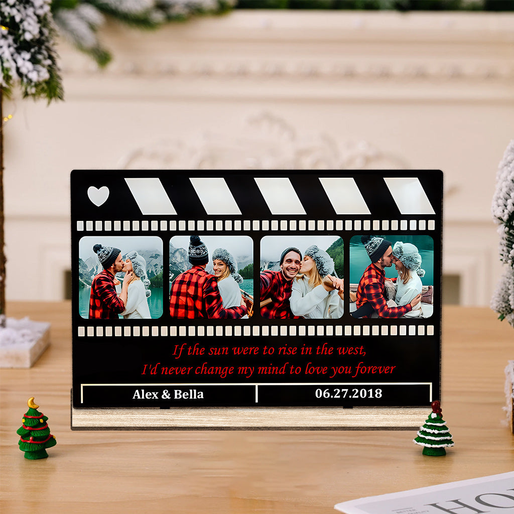 Clap de cinéma créatif - Modèle personnalisé pour couple, 1 couche, grand format, autoportant