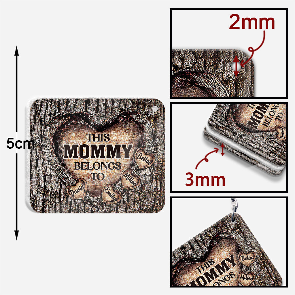 This Dad Belongs To - Gift for dad, grandma, grandpa, mom, uncle, aunt, brother, sister - Personalized Keychain