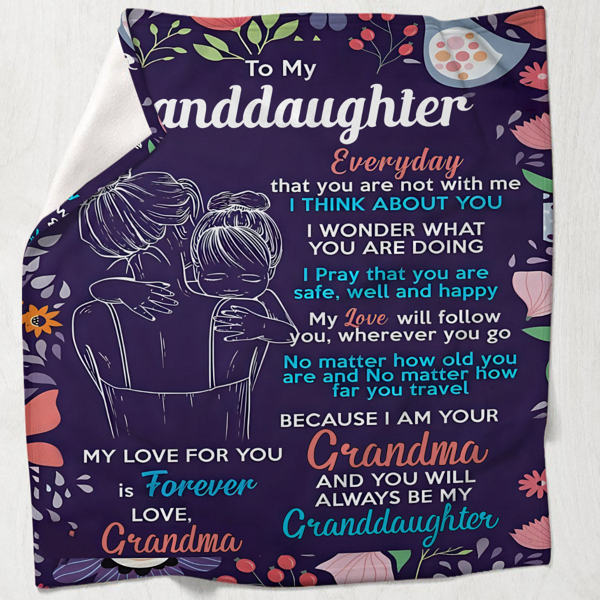 You Will Always Be My Granddaughter - Personalized Grandma Blanket