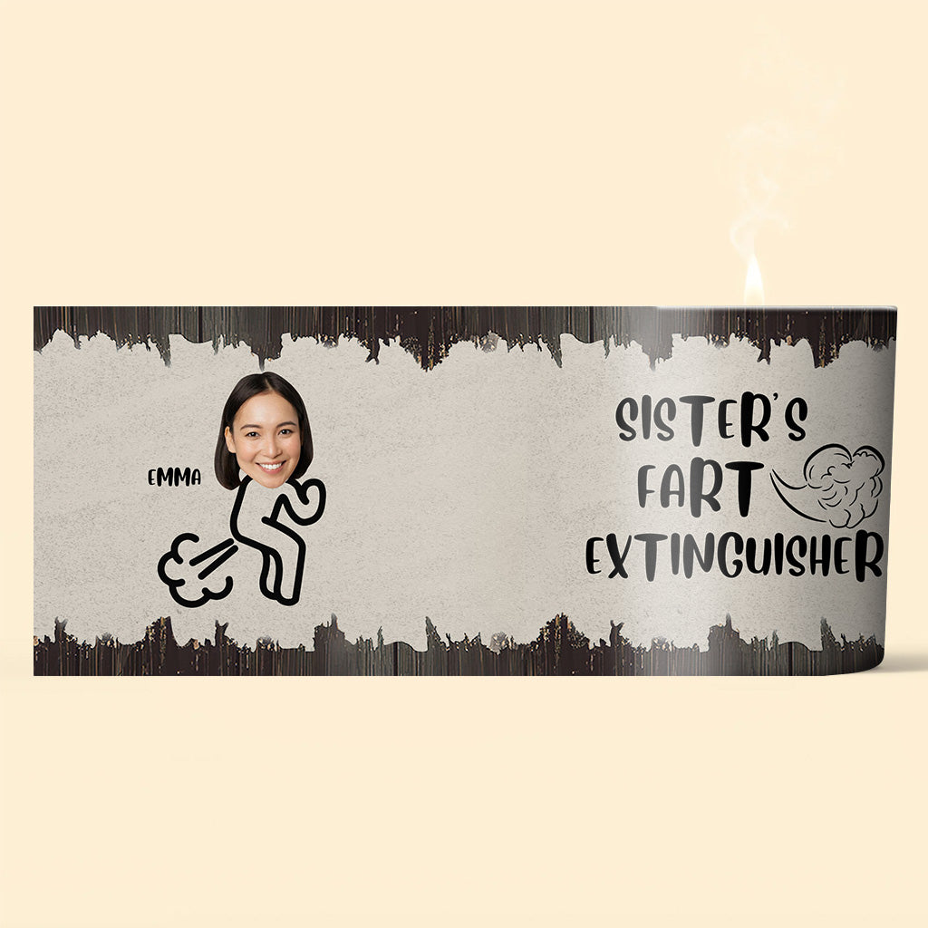 Extincteur de pets - Cadeau pour papa, grand-mère, grand-père, maman, oncle, tante, fils, fille, frère, sœur, petite-fille, petit-fils, mari, femme, petit ami, petite amie, ami - Bougie personnalisée avec couvercle en bois