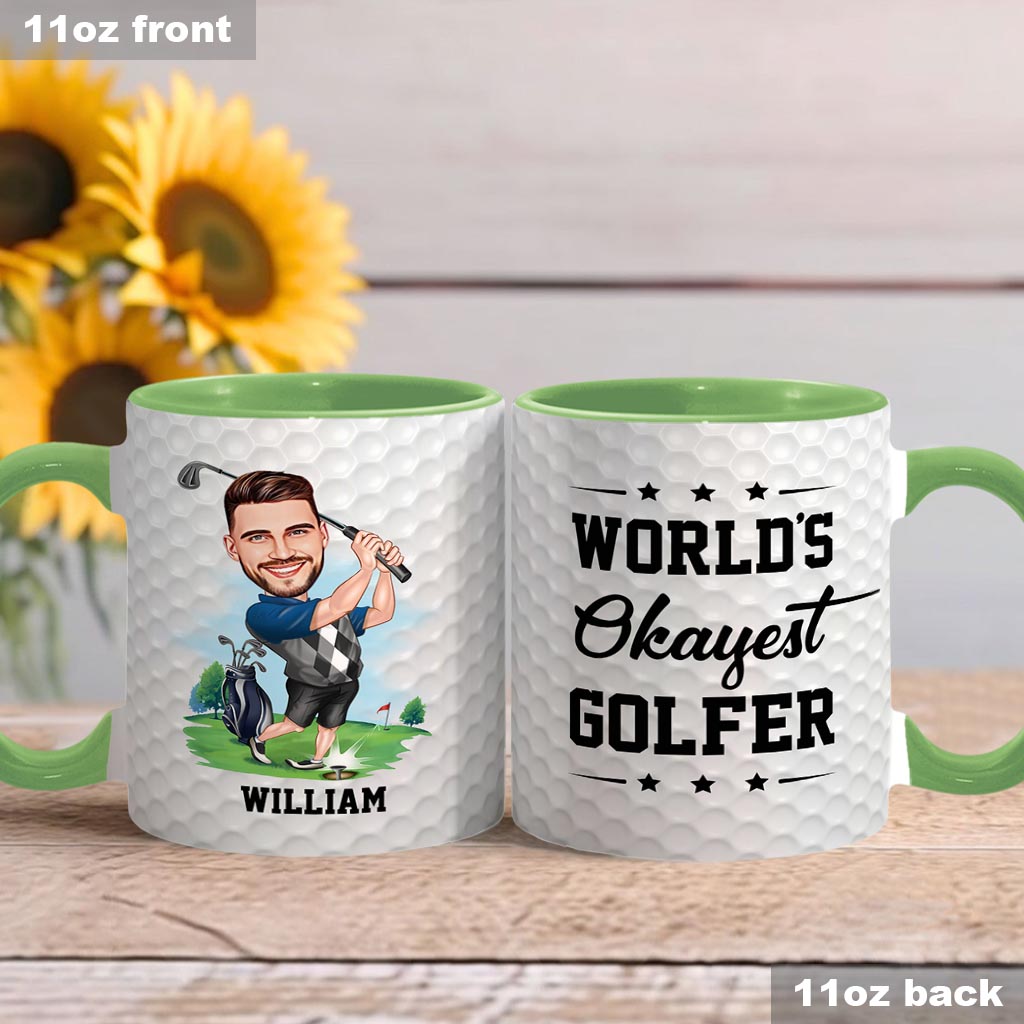 Mug personnalisé « Le golfeur le plus moyen du monde »