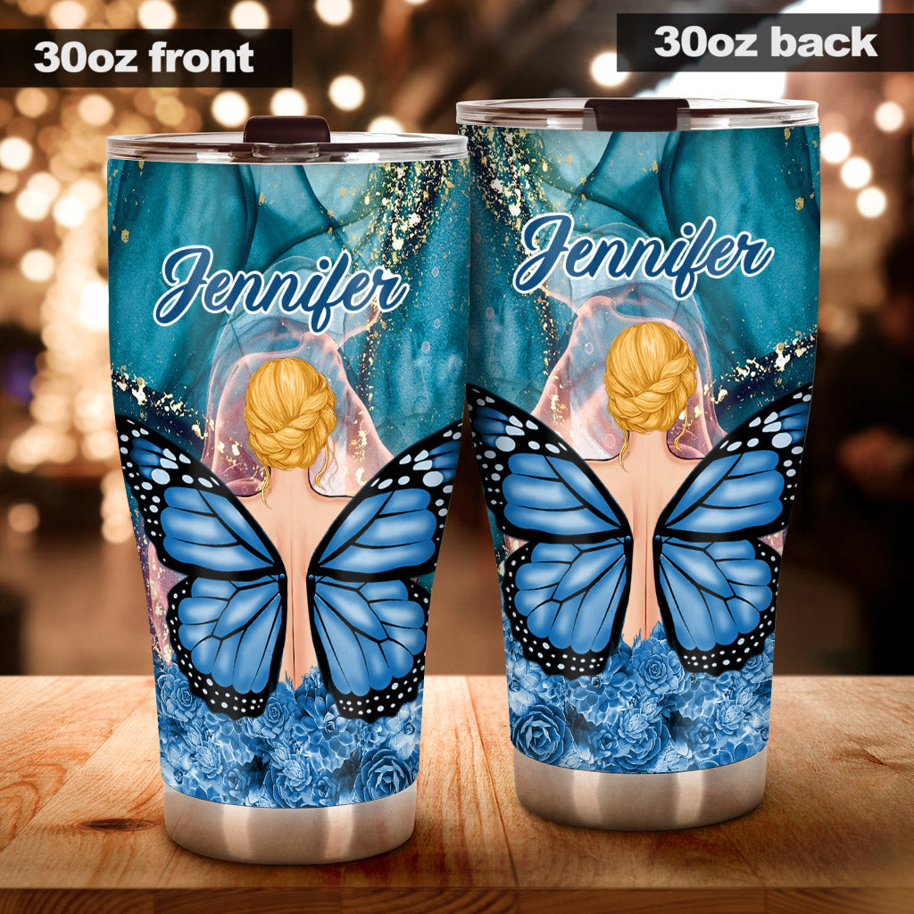 Dreamy Girl - Personalized Butterfly Tumbler