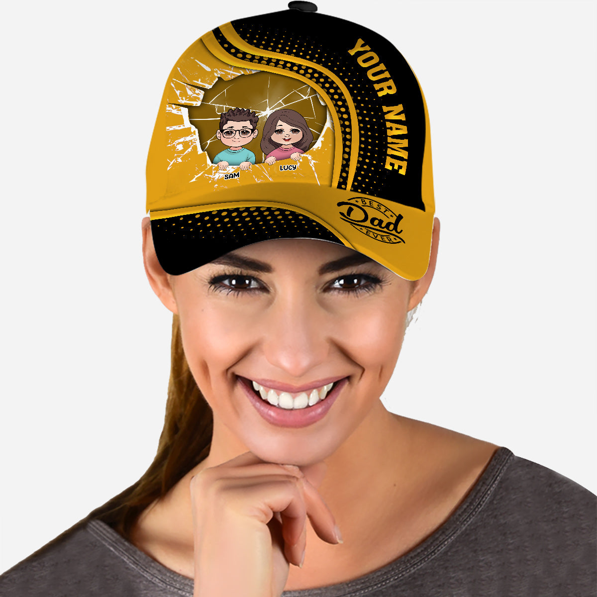 Meilleur papa du monde - Casquette classique personnalisée pour papa