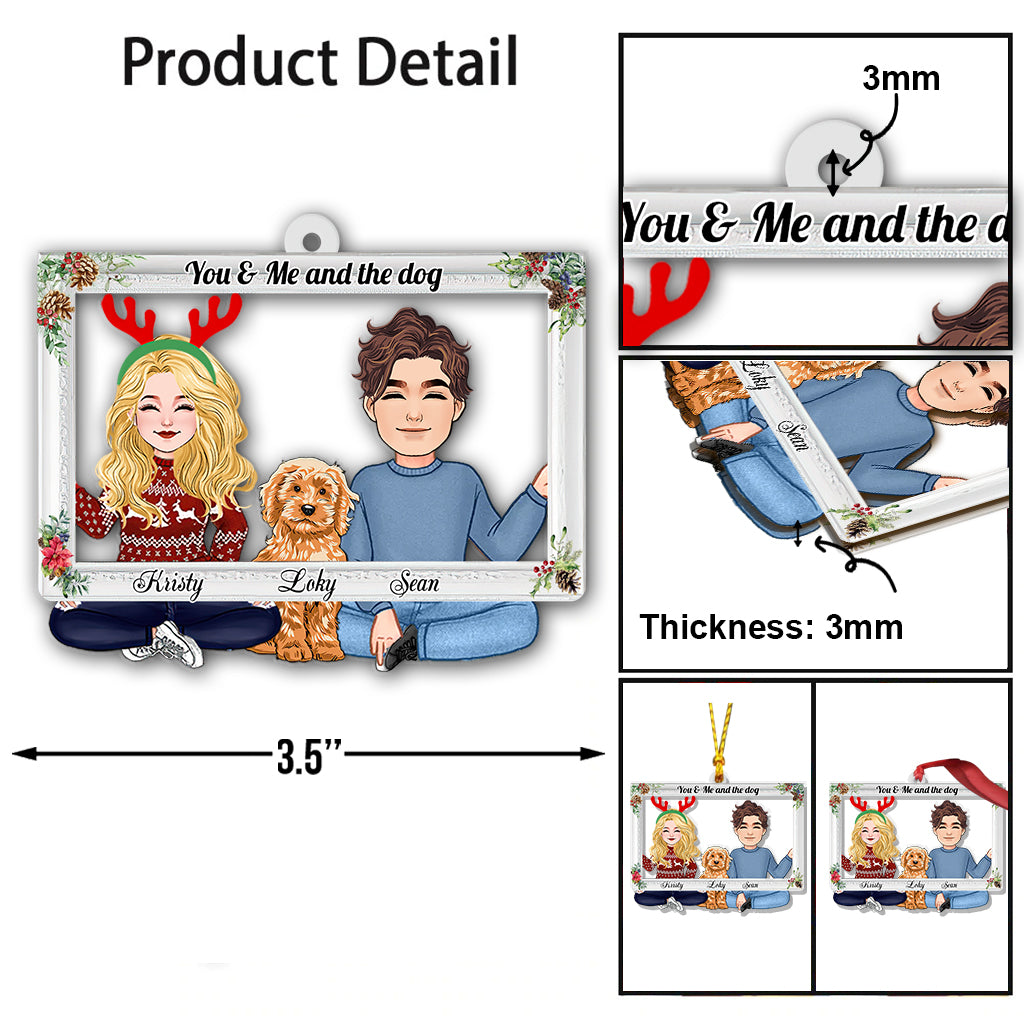 Toi, moi et les chiens - Ornement personnalisé pour couple
