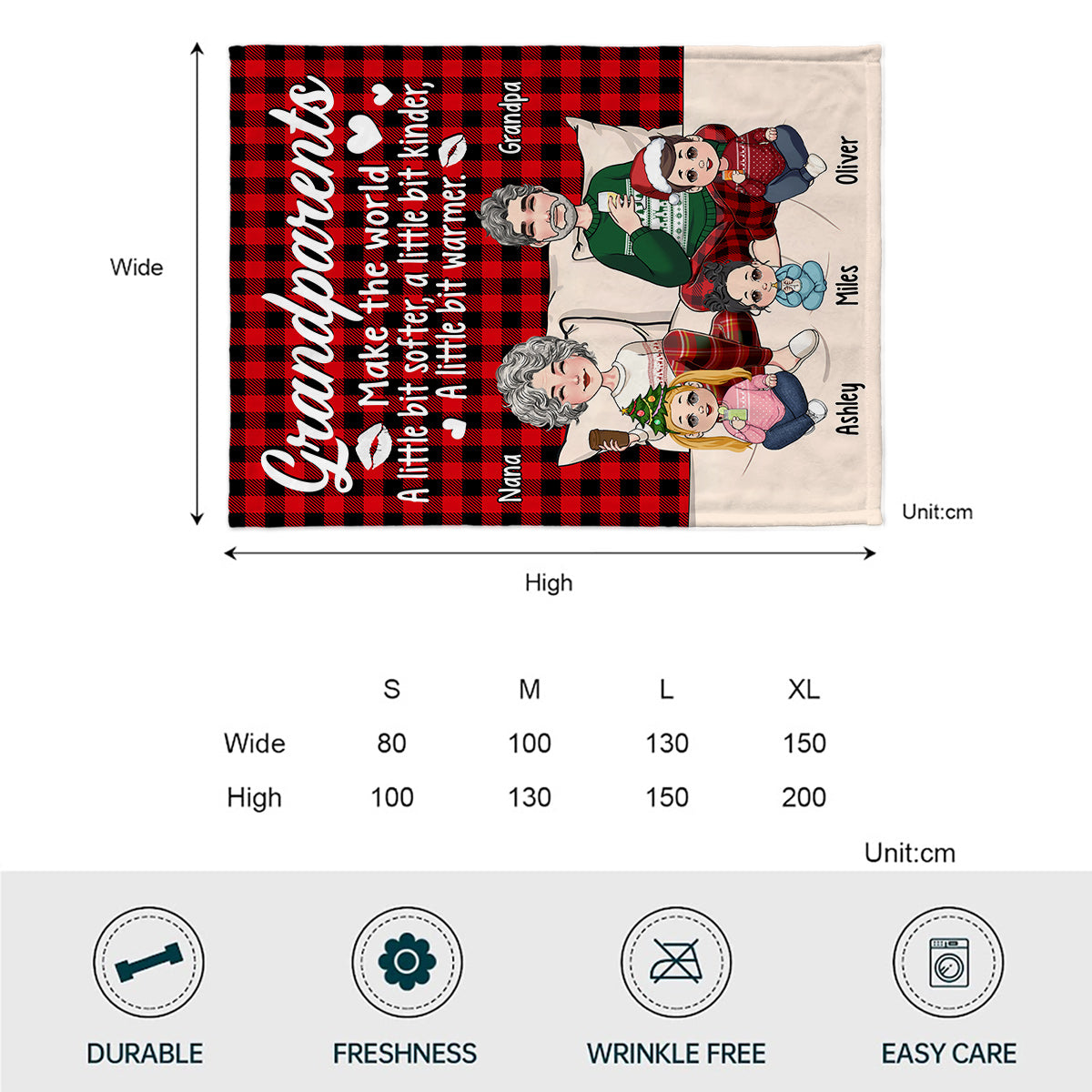 Rendre le monde plus chaud - Couverture personnalisée pour grand-mère