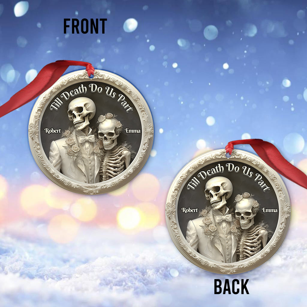 Jusqu'à ce que la mort nous sépare - Ornement de crâne personnalisé