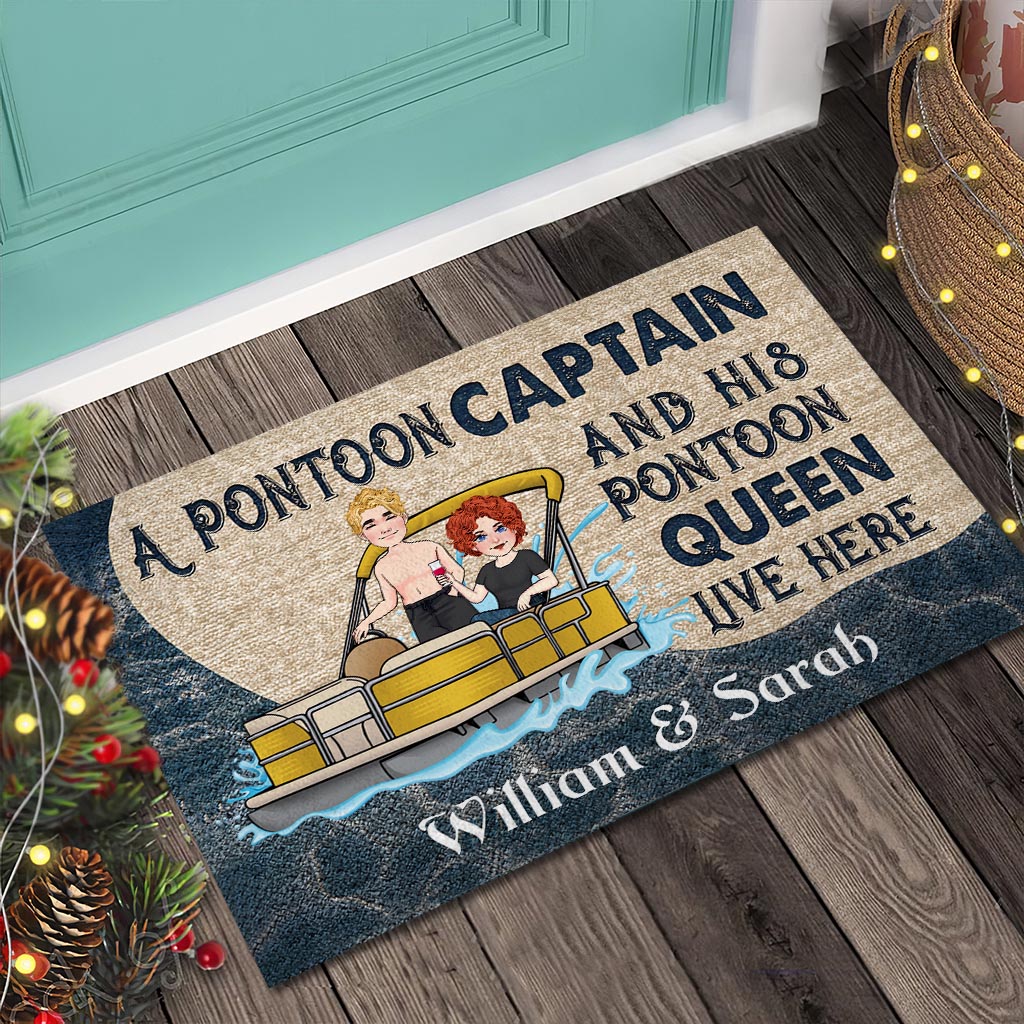 Paillasson personnalisé « Capitaine de ponton et sa femme »