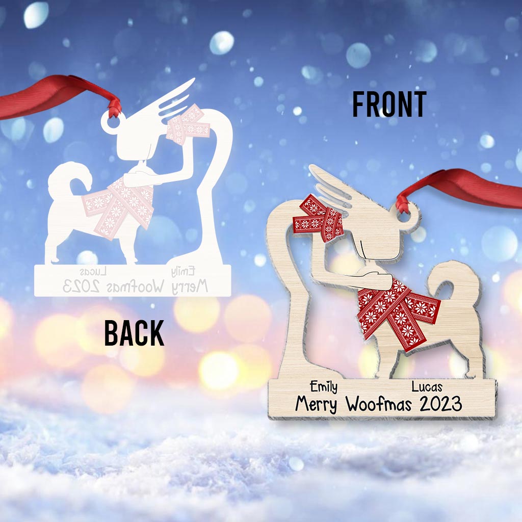 Joyeux Woofmas ! Cadeau pour les amoureux des chiens - Ornement personnalisé