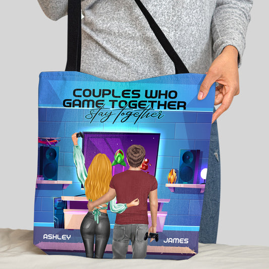 Je serai toujours ton deuxième joueur - Cadeau de jeu vidéo pour petit ami, mari, femme, petite amie - Sac fourre-tout personnalisé
