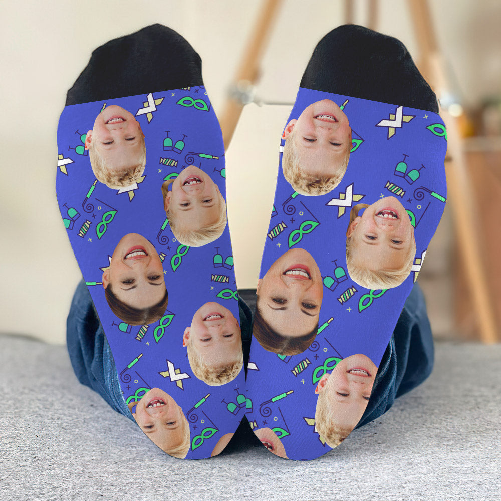 Chaussettes personnalisées pour belle-mère - Motif de fête personnalisé