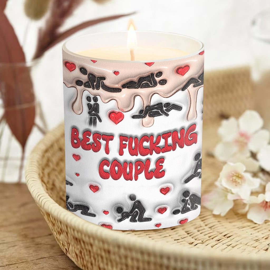 Meilleur couple du monde - Bougie personnalisée pour couple avec couvercle en bois