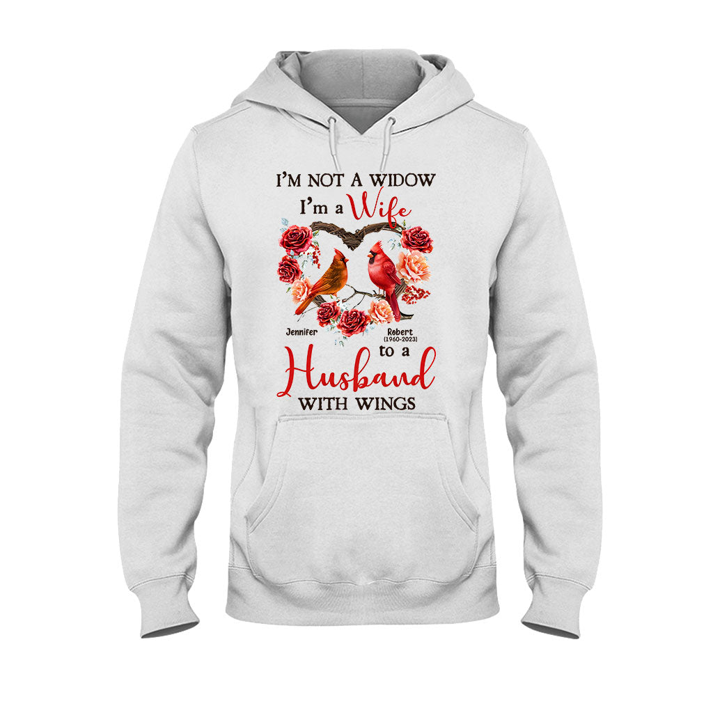 I'm A Wife To A Husband With Wings - Personalized Memorial T-shirt & Hoodie
