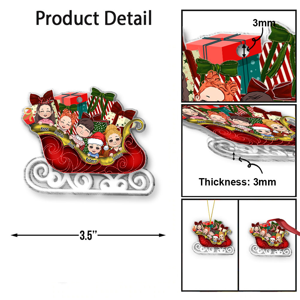 Nos petits-enfants - Ornement transparent personnalisé pour grand-mère