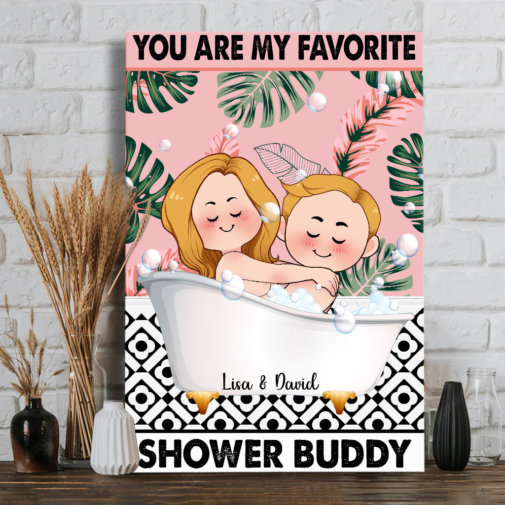 Tu es mon/ma partenaire de douche préféré(e) - Toile et affiche personnalisées pour couples