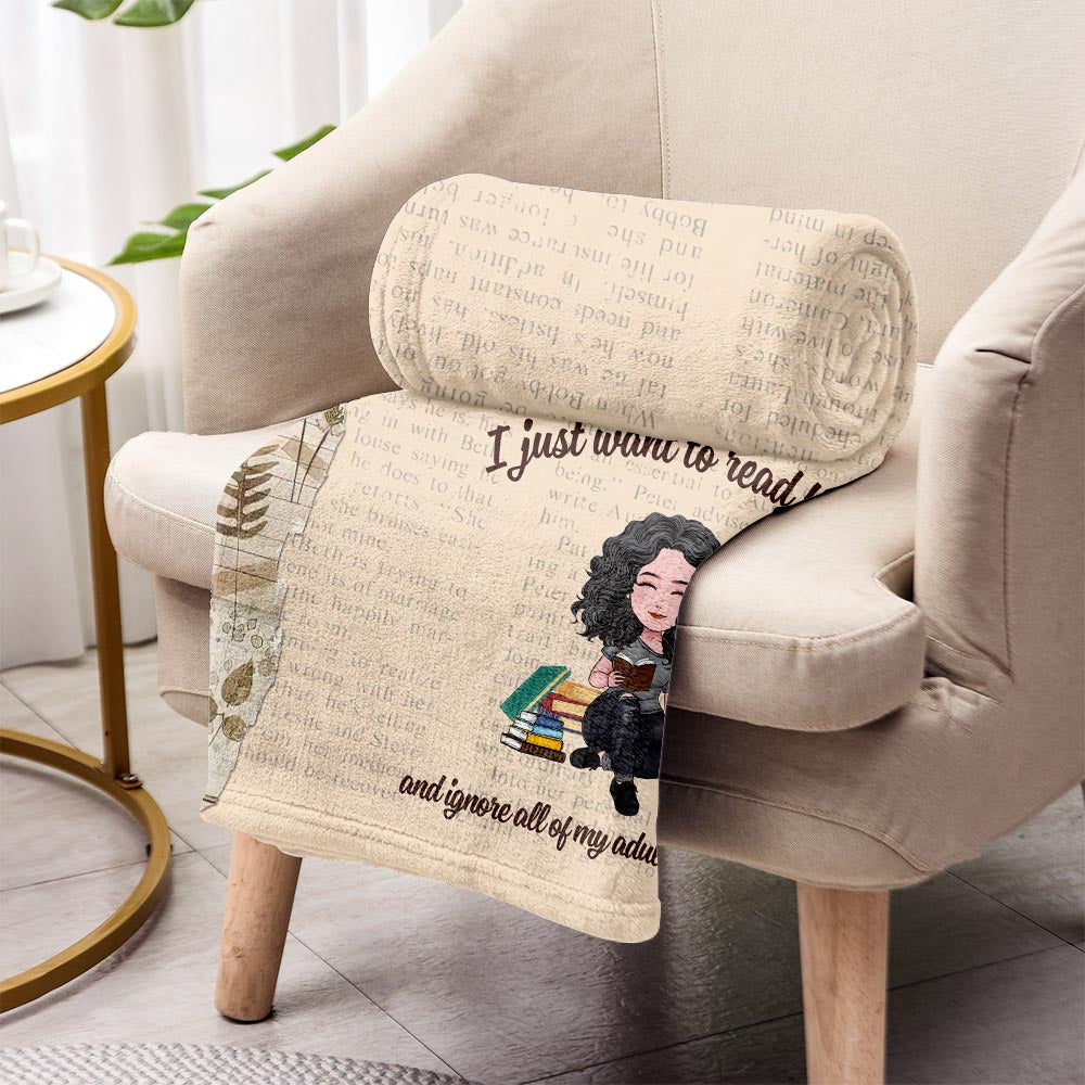 Voici ma couverture de lecture - Cadeau de lecture pour maman, fille, petite amie, épouse - Couverture personnalisée