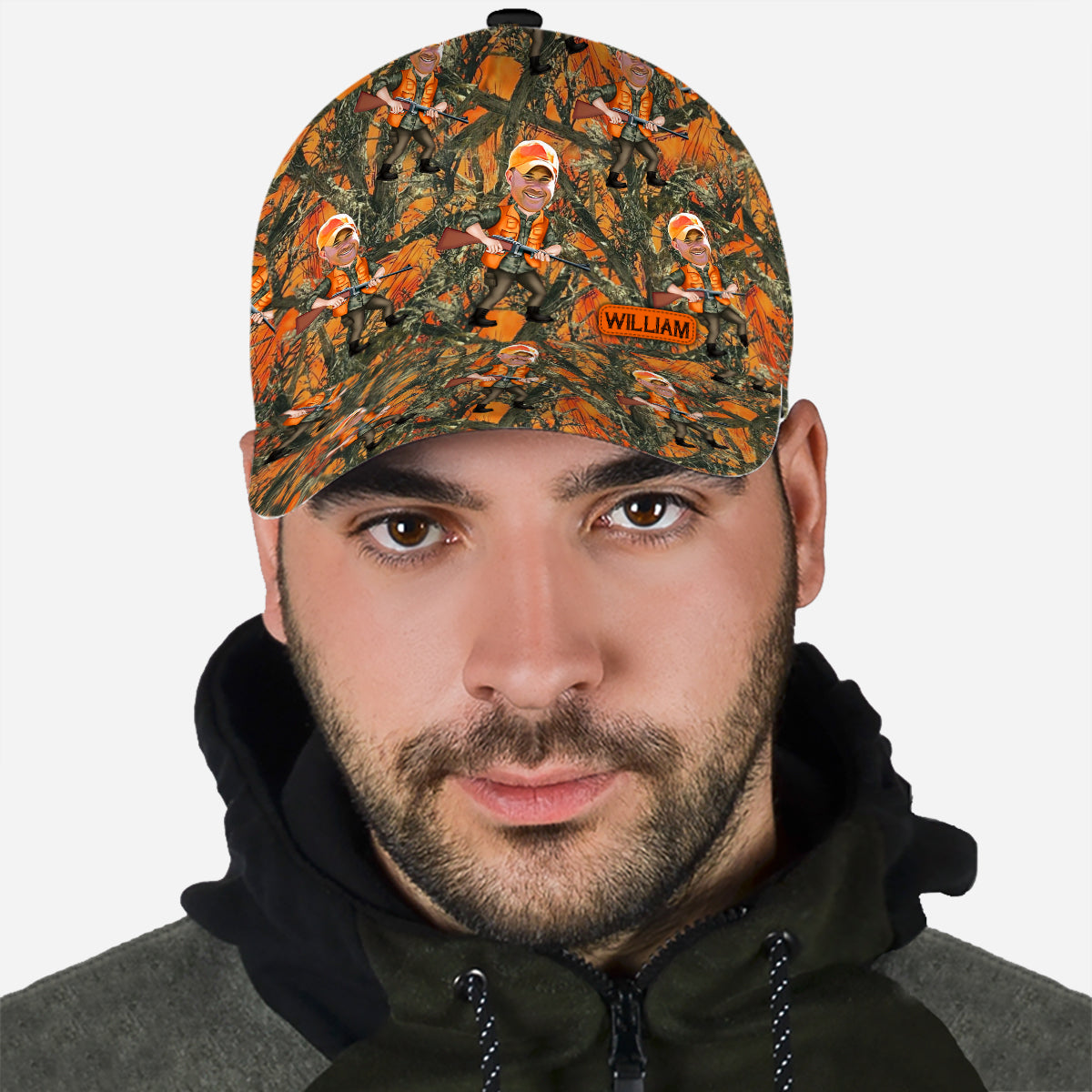 Casquette de chasse classique personnalisée avec photo intégrée