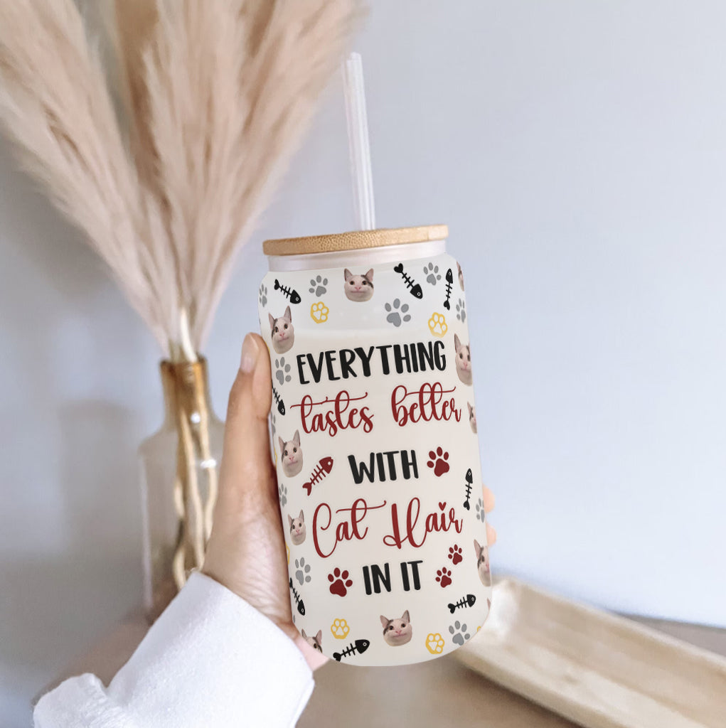 Tout a meilleur goût - Verre à chat personnalisé