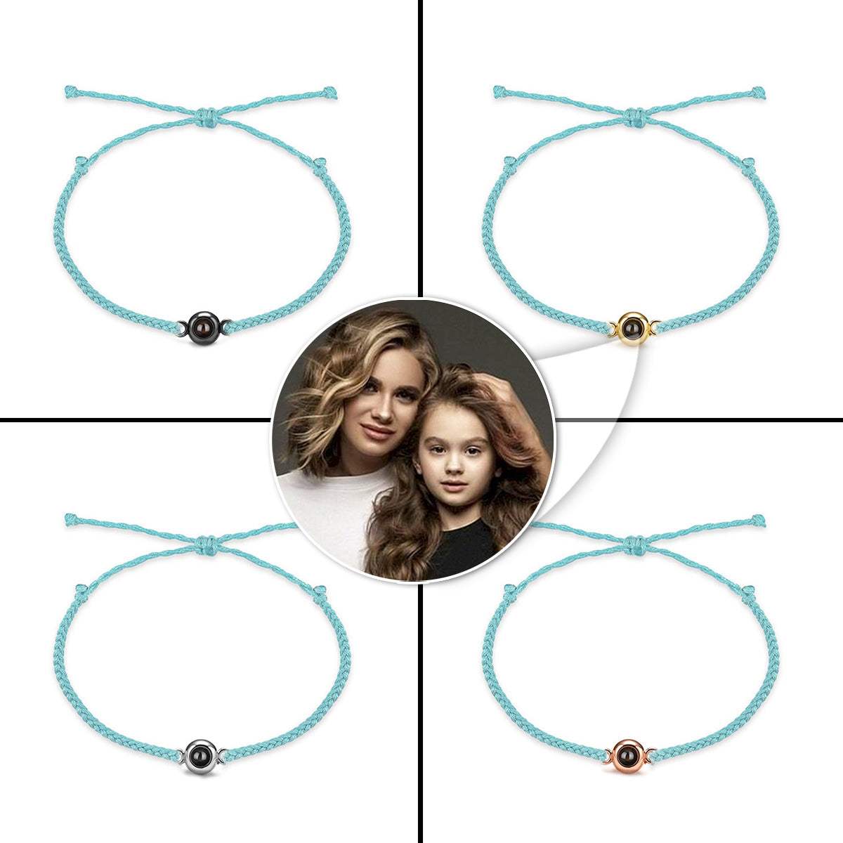 Bracelet de projection personnalisé « J’aime ma fille »