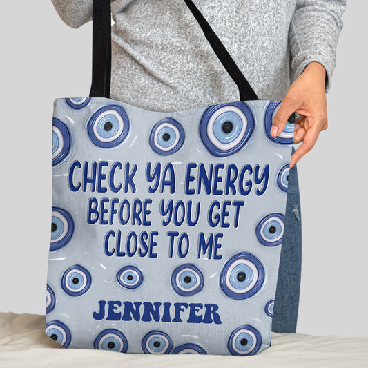 Check Ya Energy - Personalized Witch Tote Bag