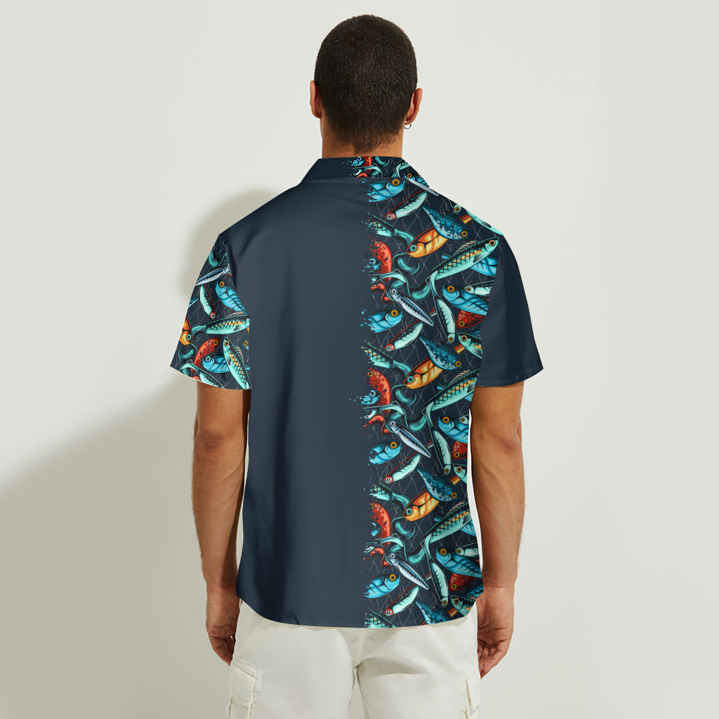 Accro à la paternité - Cadeau de pêche pour papa, grand-père, lui, mari - Chemise hawaïenne personnalisée