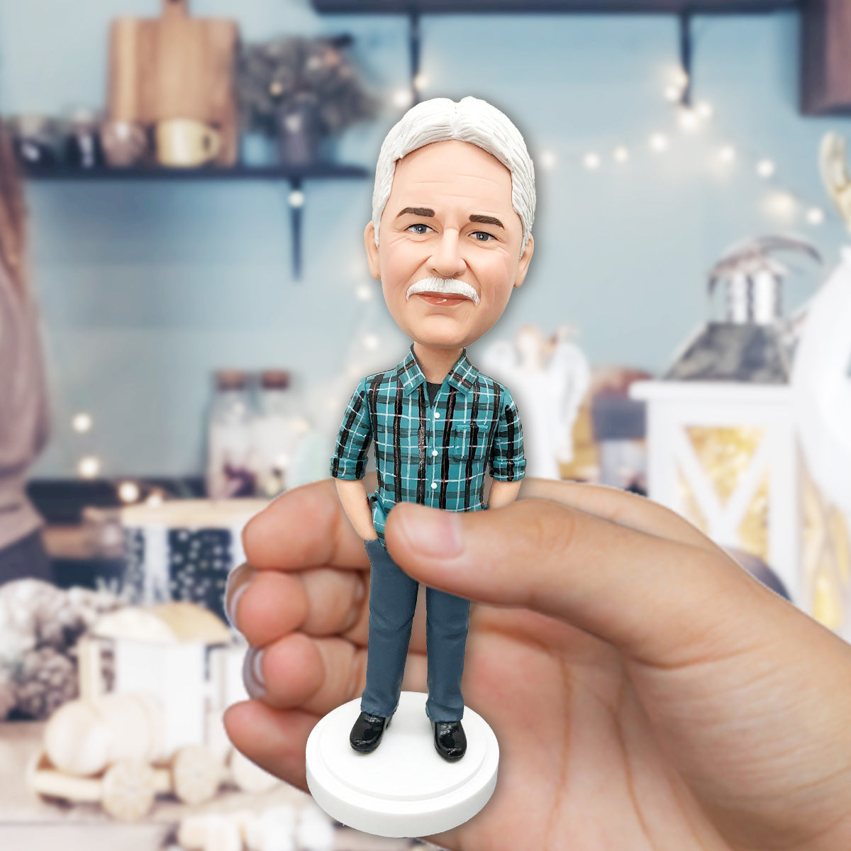 Meilleur oncle du monde - cadeau pour oncle - Figurine à tête branlante personnalisée
