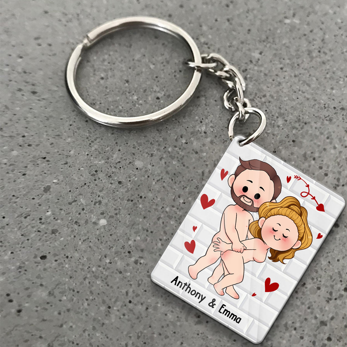 Je veux juste que tu sois heureux - Cadeau pour couple (mari, femme, petit ami, petite amie) - Porte-clés personnalisé