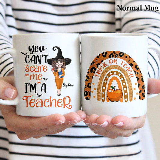 Tu ne peux pas me faire peur, je suis enseignant(e) ! – Mug personnalisé pour enseignants
