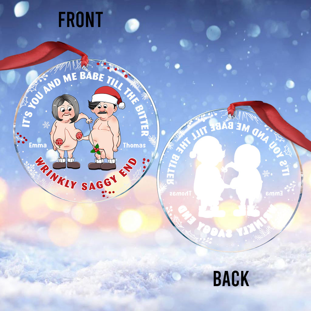 L'extrémité amère, ridée et affaissée - Ornement transparent personnalisé pour couple