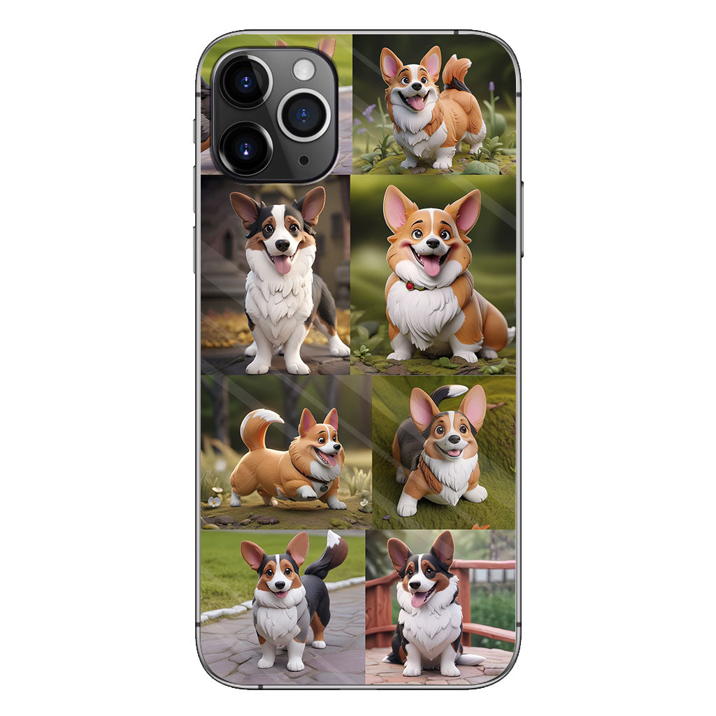 Collage de photos d'animaux de compagnie façon cartoon - Cadeau pour les amoureux des chiens et des chats - Coque de téléphone personnalisée