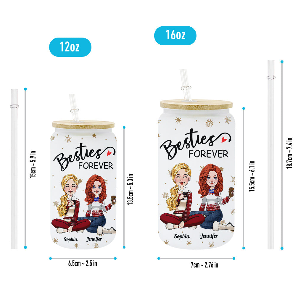 Meilleure amie pour toujours - Verre à canette personnalisé « Meilleure amie pour toujours »