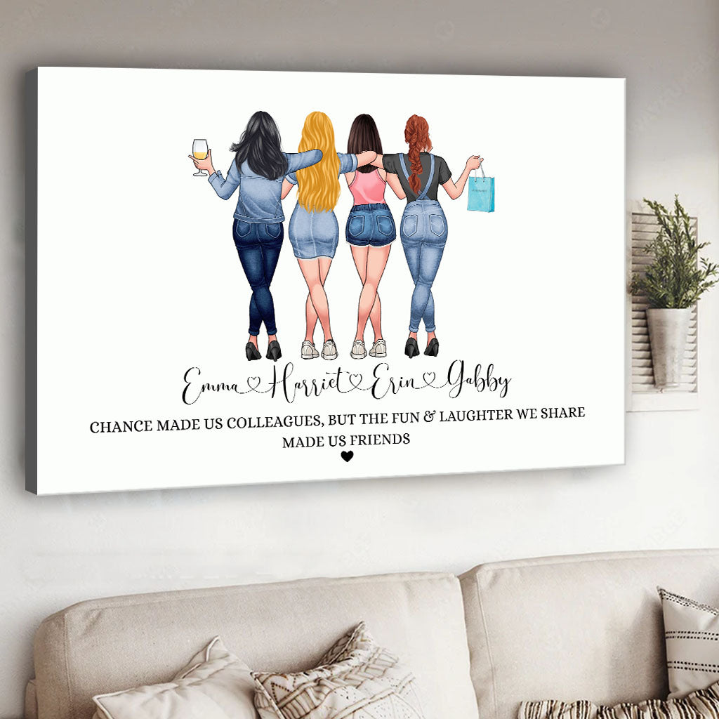 Le hasard nous a réunis collègues - Toile et affiche personnalisées pour collègues