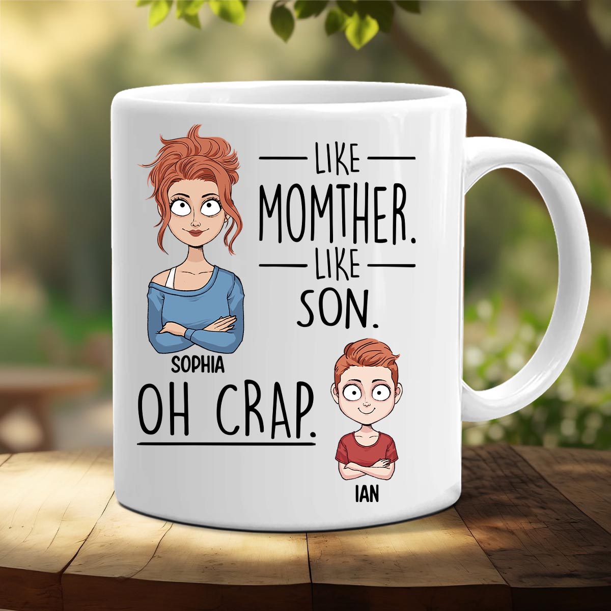Tel père, telle fille, tel fils - Cadeau pour papa, maman, fils, fille - Mug personnalisé