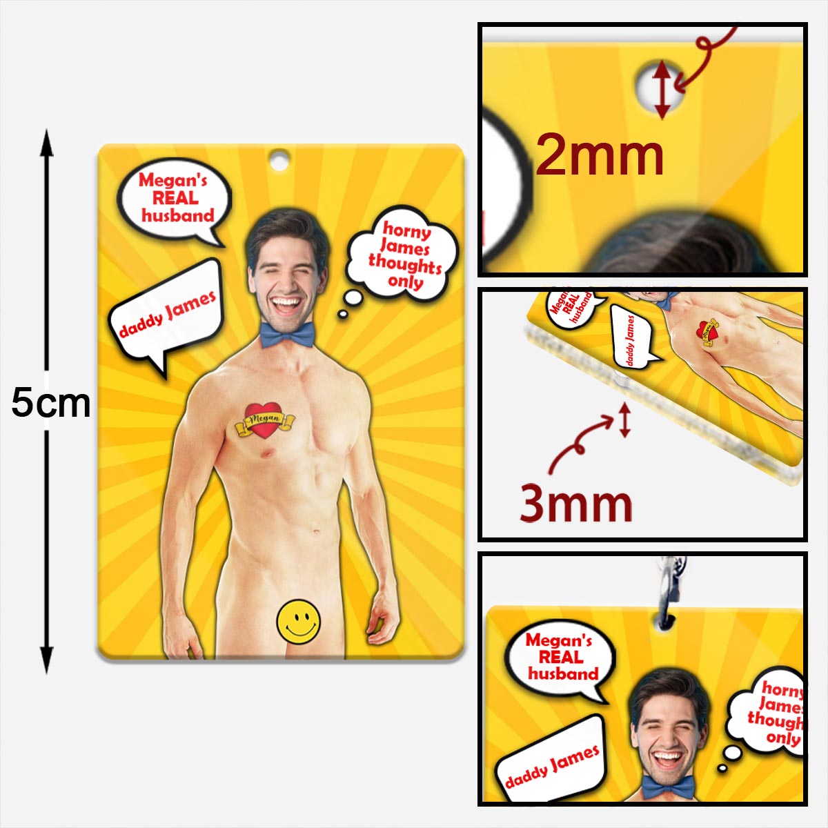 L'homme, le mythe, la légende - Porte-clés personnalisé pour couple