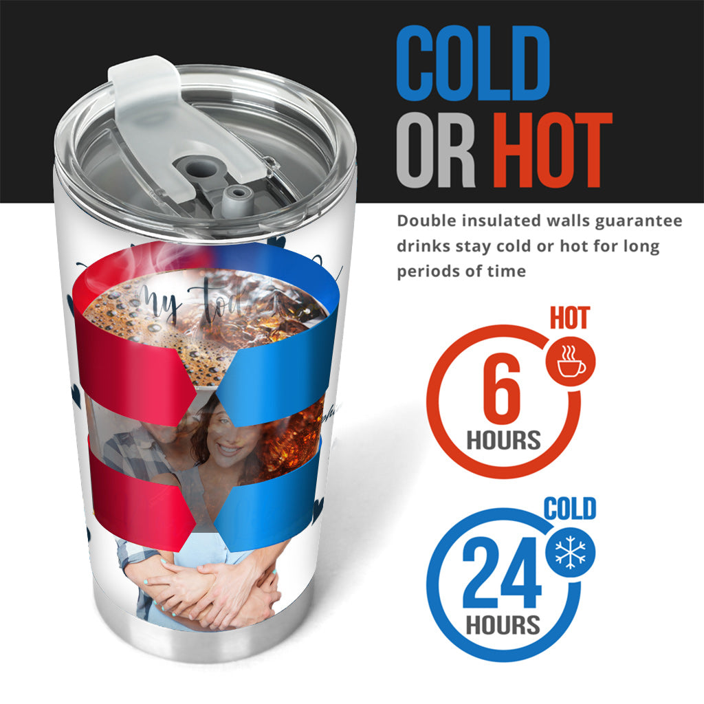 Tu es mon aujourd'hui et tous mes demains - Gobelet isotherme personnalisé pour couples