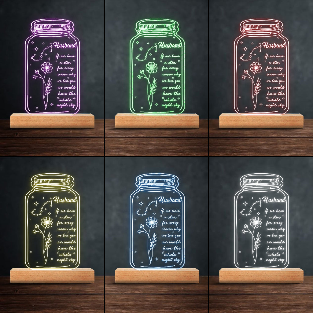 Si j'avais une étoile : Fleur de naissance et signe du zodiaque - Cadeau pour maman, grand-mère, fille, épouse, petite amie, papa, grand-père, petit ami, mari - Plaque lumineuse personnalisée