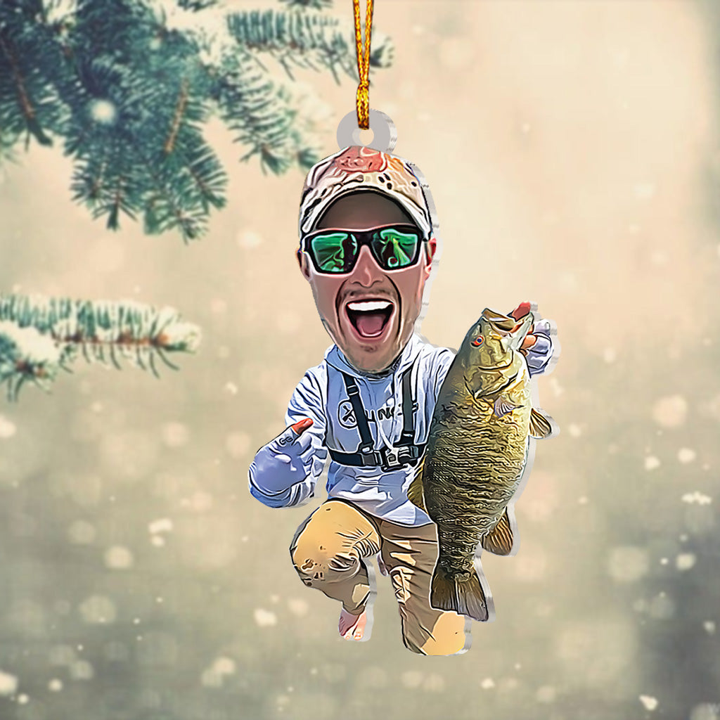 Cartoonize Funny Fishing - Personalized Fishing Ornament
