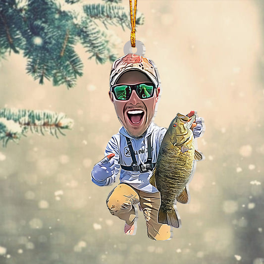 Cartoonize Funny Fishing - Personalized Fishing Ornament