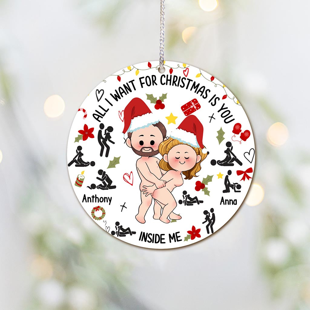 Tout ce que je veux pour Noël - Ornement personnalisé pour couple