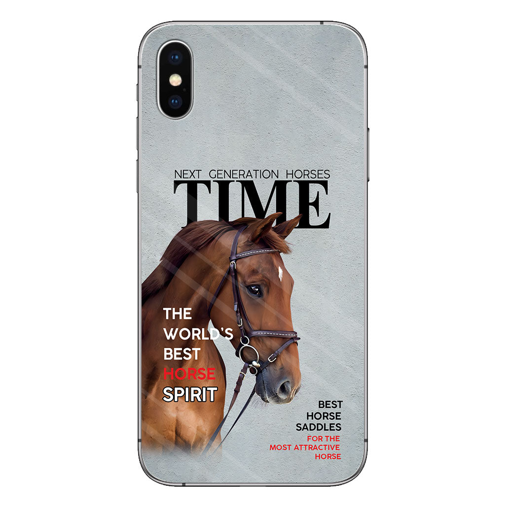 Couvertures de magazines - Étui de téléphone personnalisé avec motif cheval