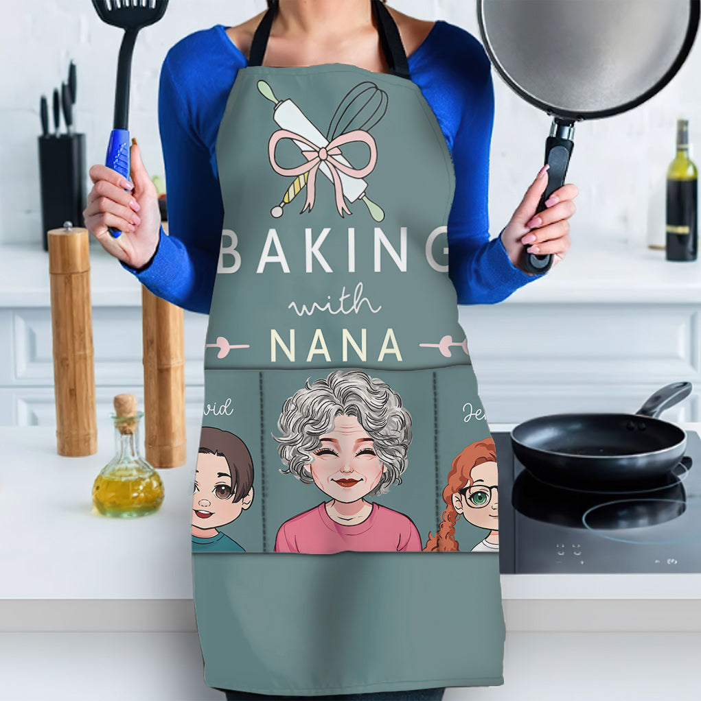 Baking With Grandma - Personalized Grandma Apron