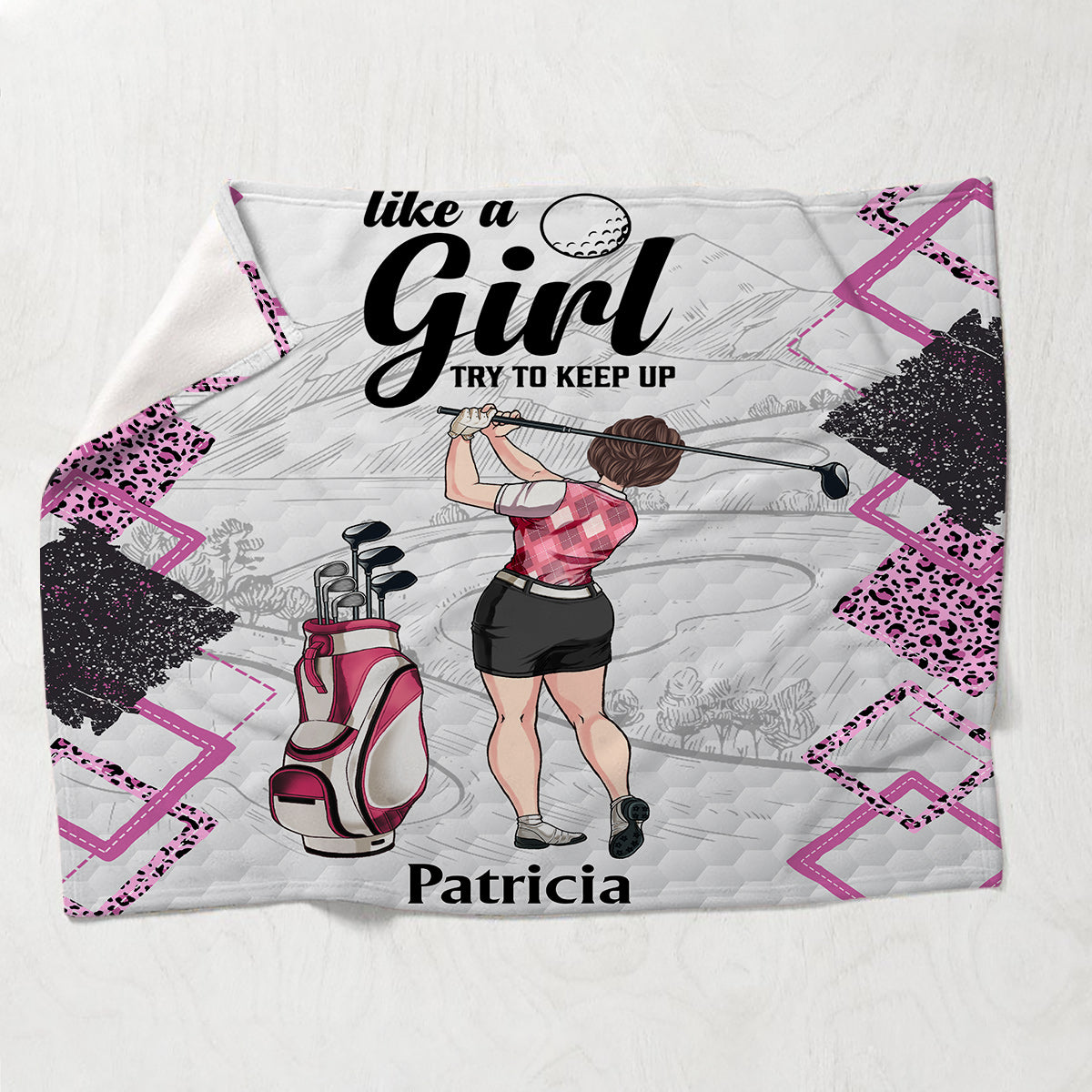 Golf Instruction - Golf gift for her, girlfriend, wife, daughter - Personalized Blanket