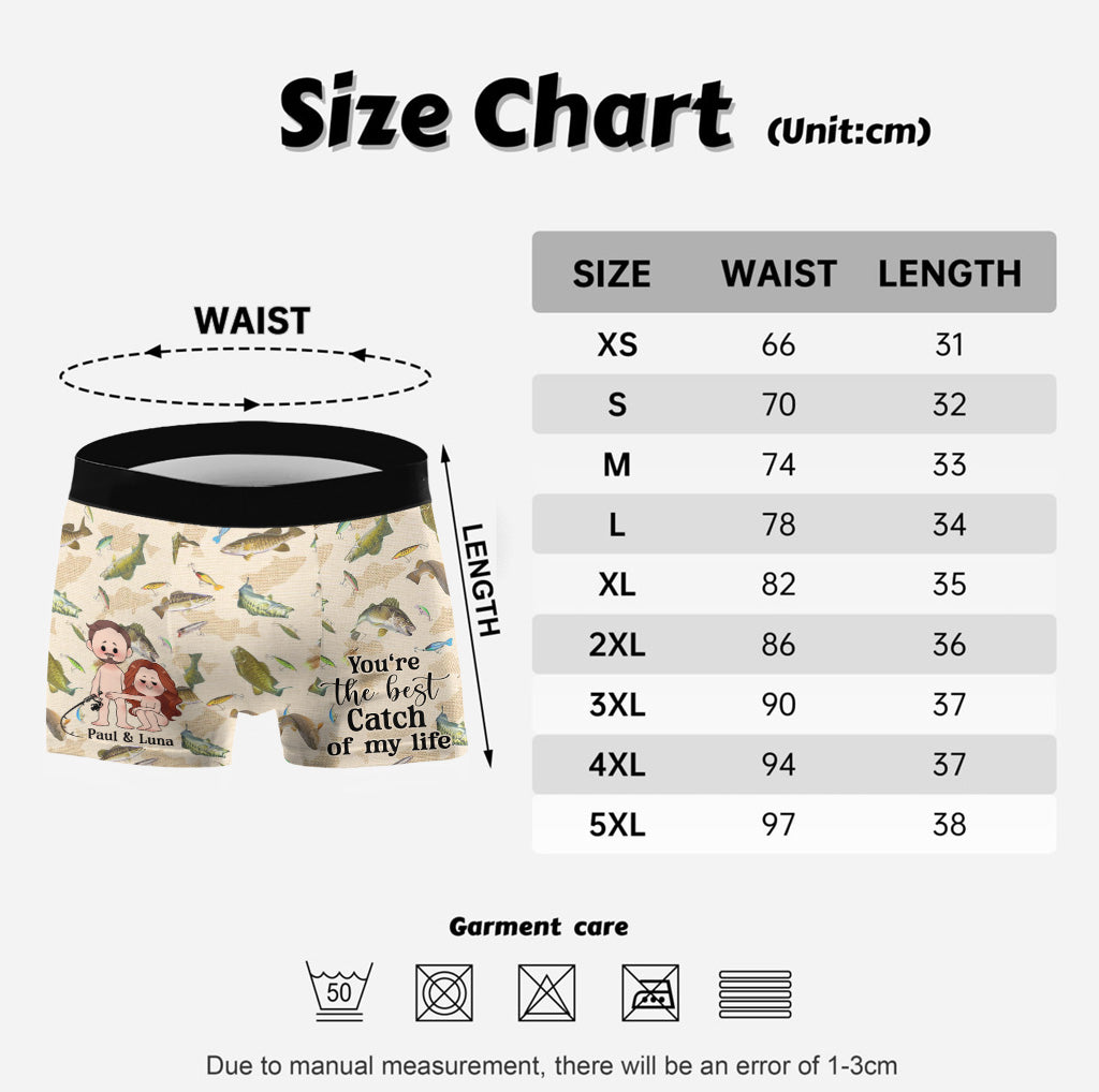 Tu es la plus belle prise de ma vie - Boxers de pêche personnalisés pour hommes