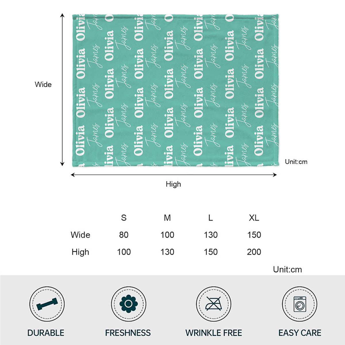 Custom Name Pattern - Personalized Bestie Blanket