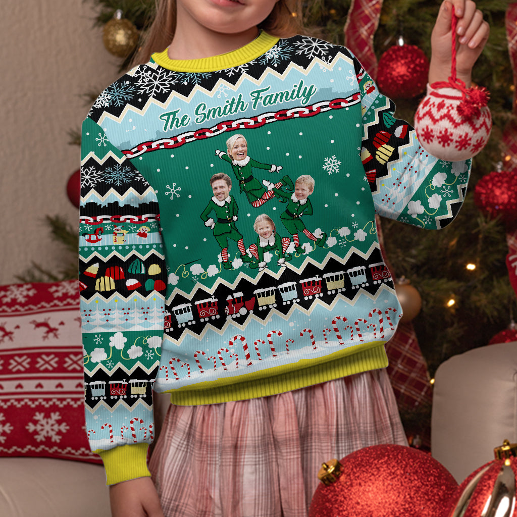 Notre famille - Pull moche personnalisé pour toute la famille
