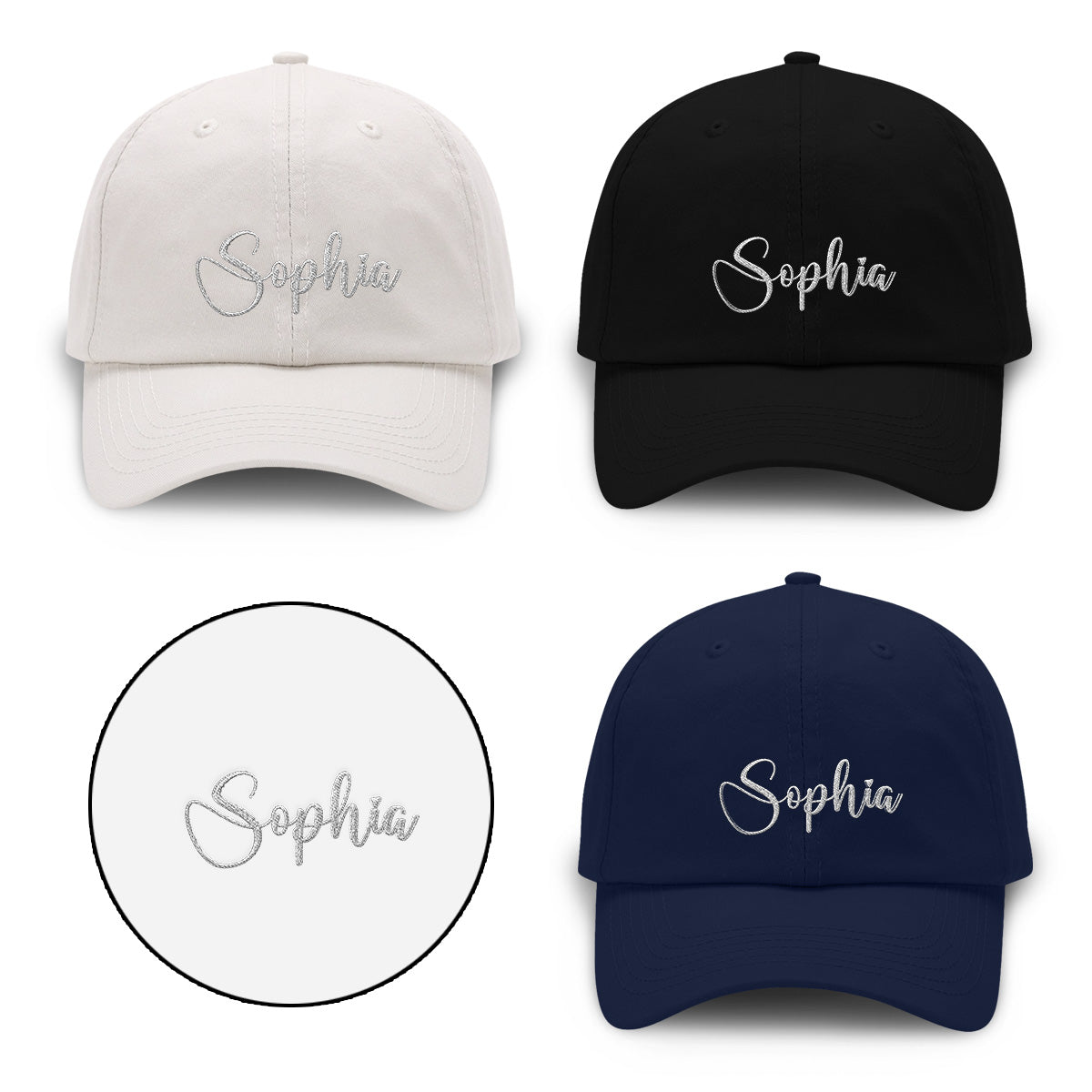 Casquette classique brodée personnalisée avec nom pour belle-mère